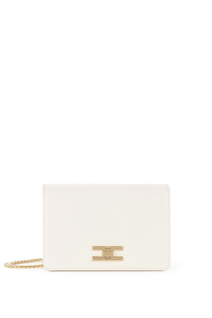 ELISABETTA FRANCHI Elisabetta Franchi bag with gold logo clasp Burro / cream White