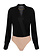 ELISABETTA FRANCHI Elisabetta Franchi body blouse with satin collar Black