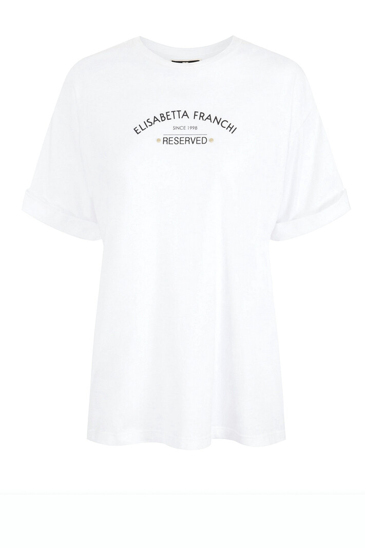 ELISABETTA FRANCHI Elisabetta Franchi tshirt met logo Wit