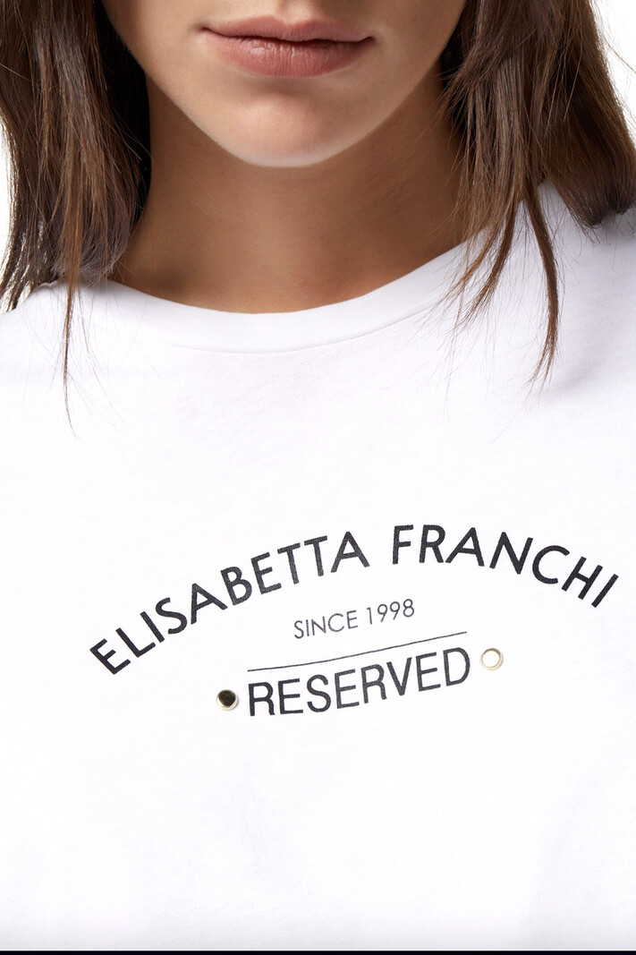 ELISABETTA FRANCHI Elisabetta Franchi tshirt with logo White