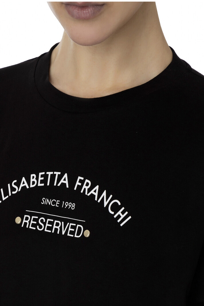 ELISABETTA FRANCHI Elisabetta Franchi tshirt met logo Zwart