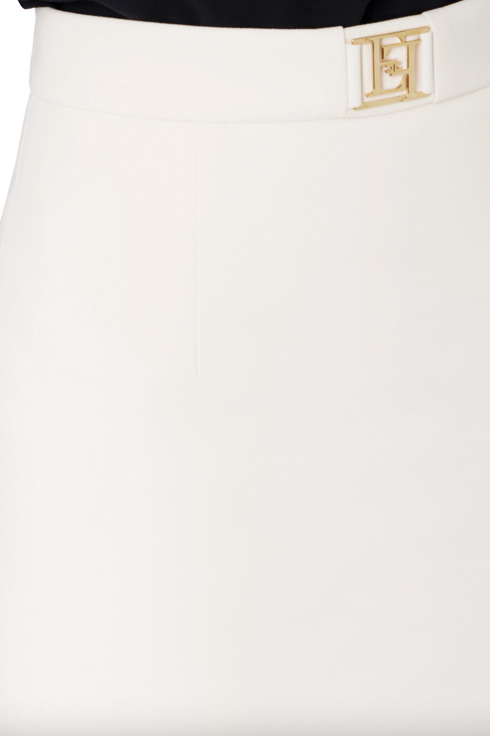 ELISABETTA FRANCHI Elisabetta Franchi rok met logo in taille Burro / room Wit