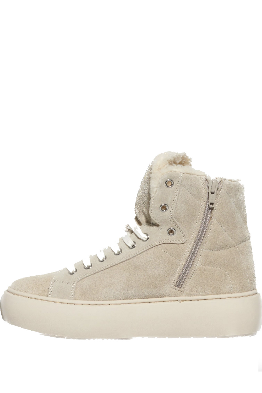 MARNI Marni hoge sneaker met logo gevoerd Beige