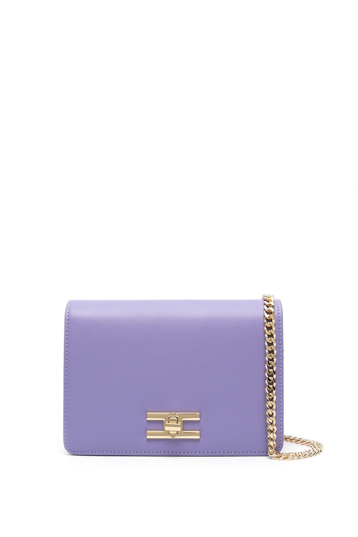 ELISABETTA FRANCHI Elisabetta Franchi bag with gold logo clasp Iris / Purple