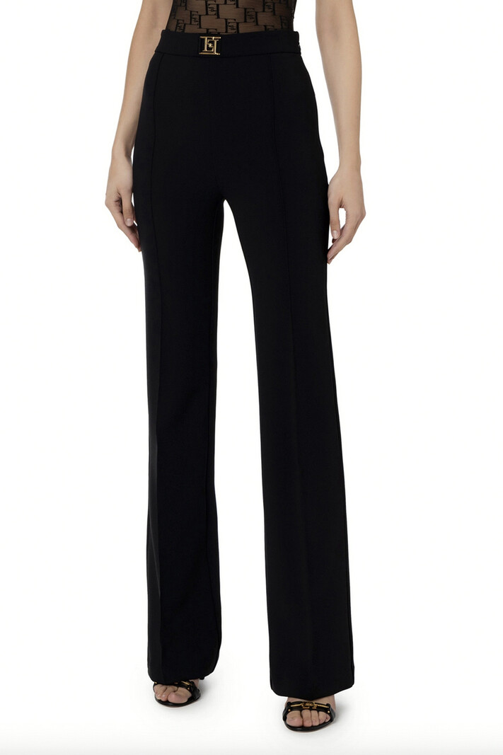 ELISABETTA FRANCHI Elisabetta Franchi Palazzo broek pantalon Zwart