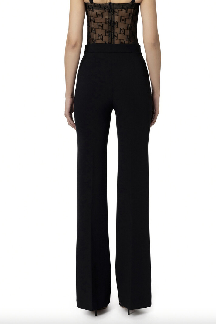 ELISABETTA FRANCHI Elisabetta Franchi Palazzo broek pantalon Zwart