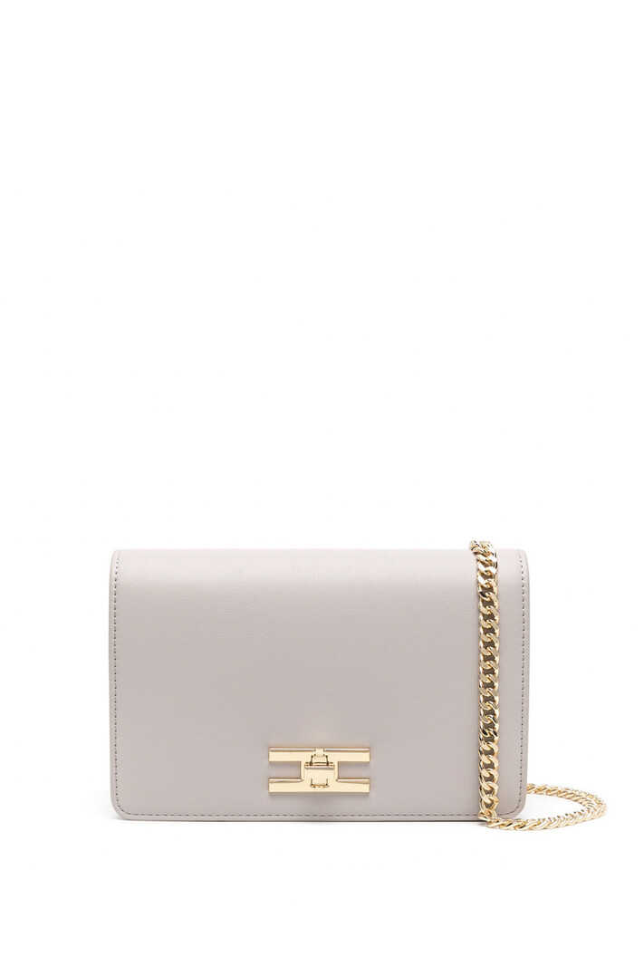 ELISABETTA FRANCHI Elisabetta Franchi bag with gold logo clasp Grey