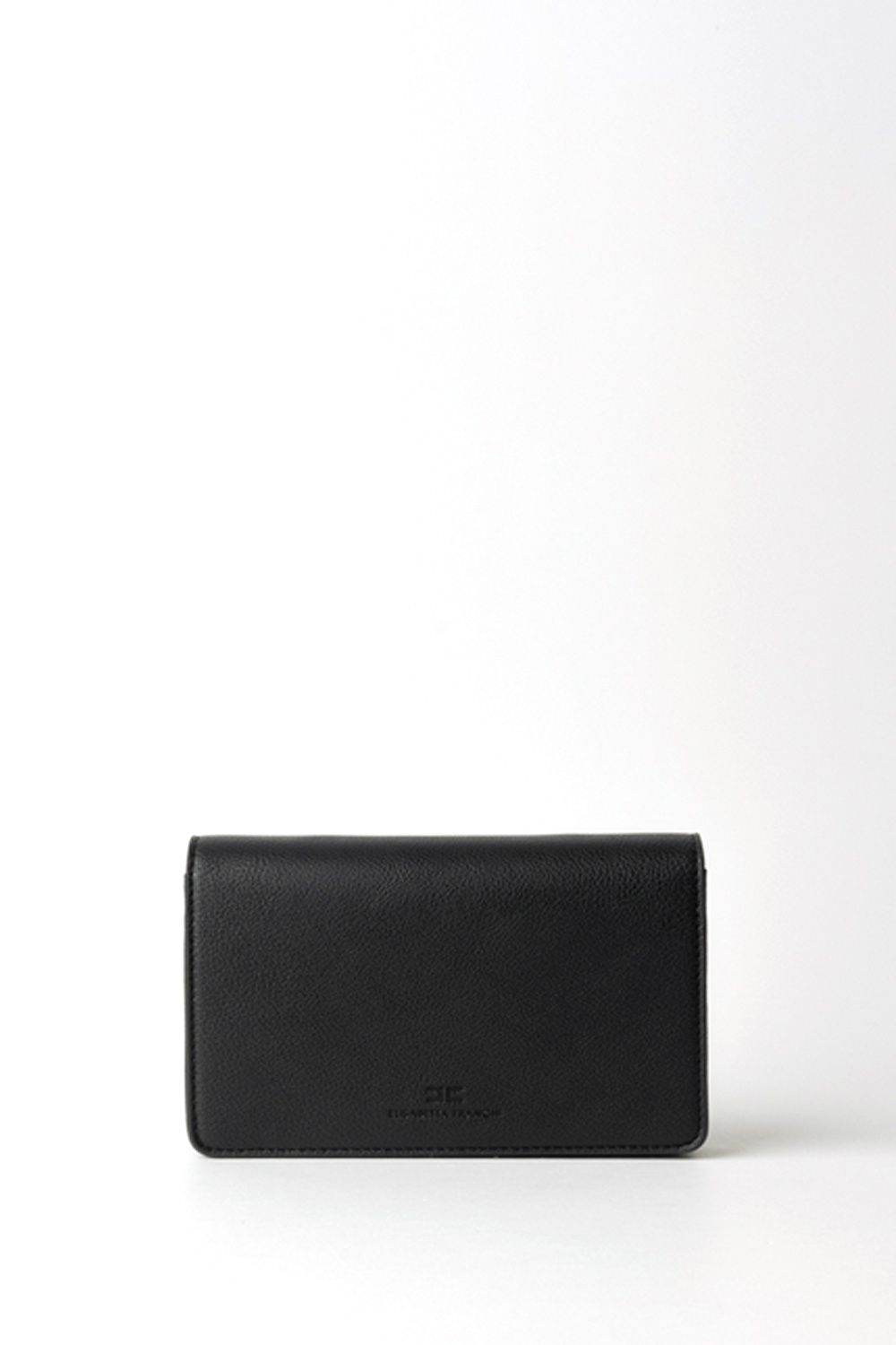 ELISABETTA FRANCHI Elisabetta Franchi shoulder bag with gold logo and chain with leather braided Black