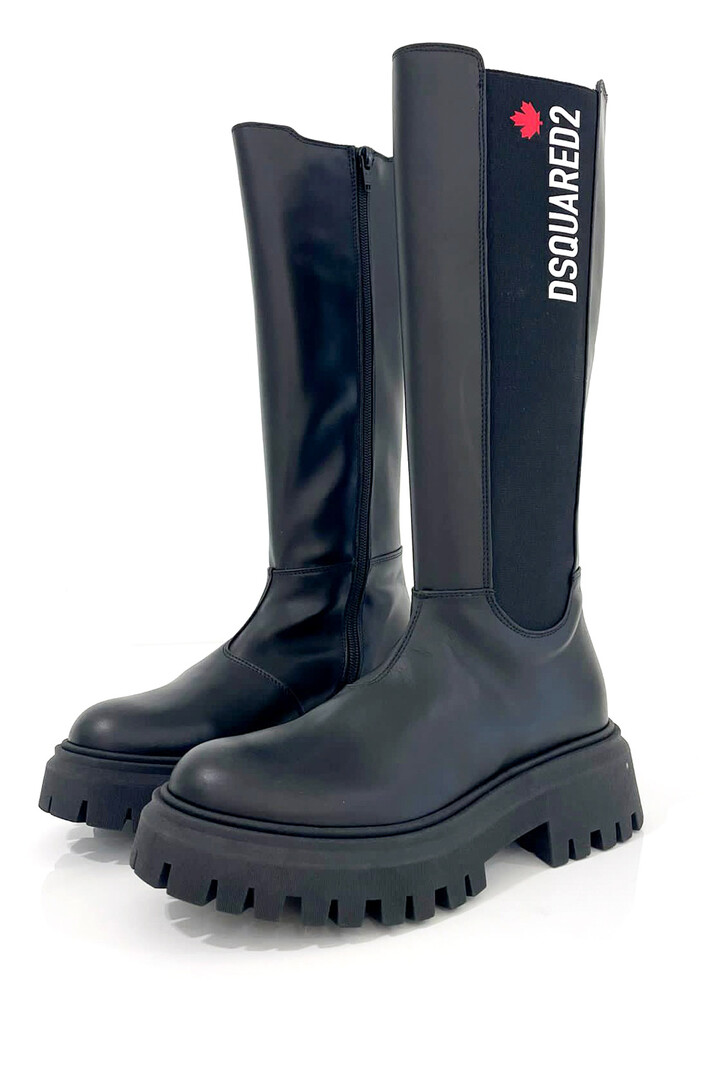 DSQUARED2 Dsquared2 hoge boots met elastiek Zwart ( valt smal uit bij kuit)