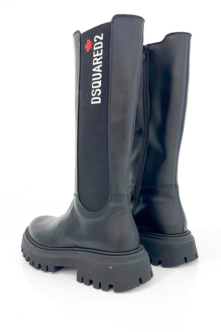 DSQUARED2 Dsquared2 hoge boots met elastiek Zwart ( valt smal uit bij kuit)