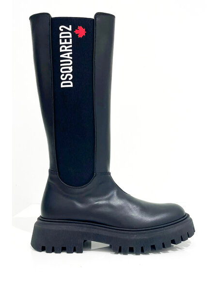 DSQUARED2 Dsquared2 high boots with elastic band Black ( falls narrow at calf)