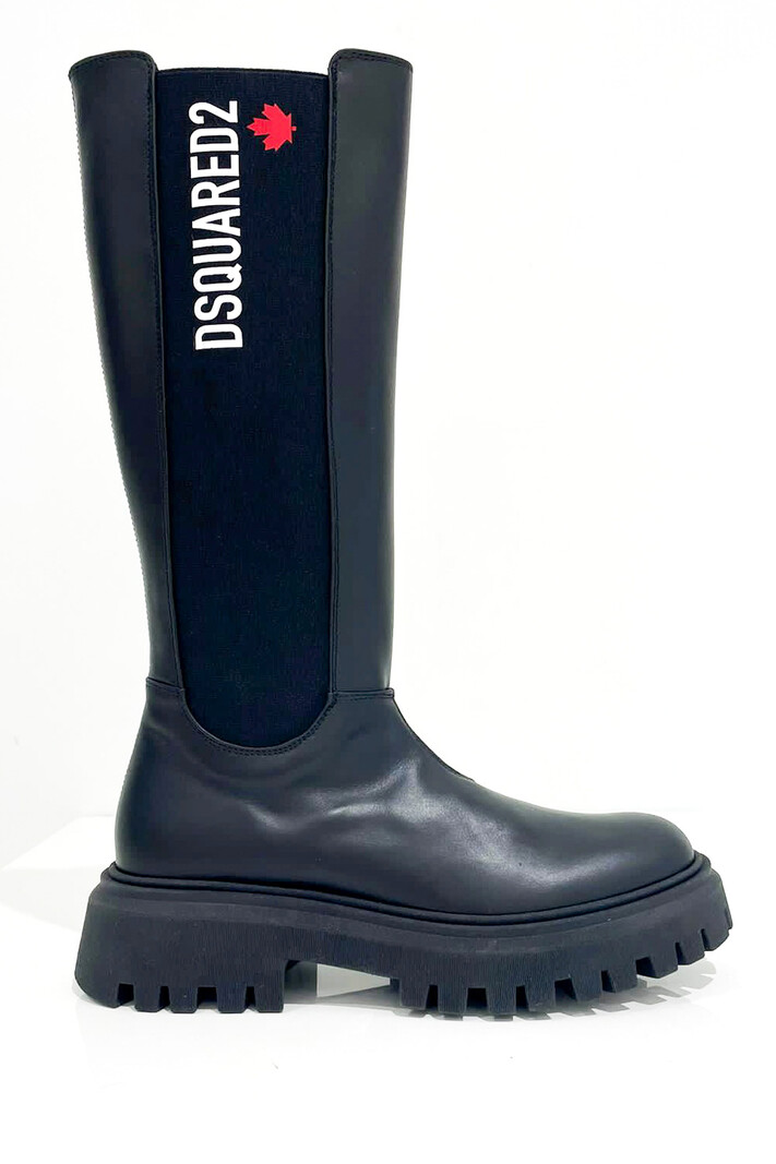 DSQUARED2 Dsquared2 hoge boots met elastiek Zwart ( valt smal uit bij kuit)