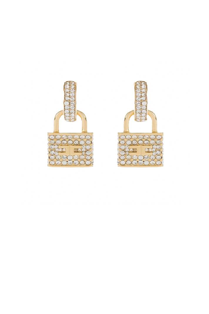 ELISABETTA FRANCHI Elisabetta Franchi earring clasp with stones Gold