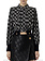 ELISABETTA FRANCHI Elisabetta Franchi cropped blouse with logo print and gold buttons Nero / Black