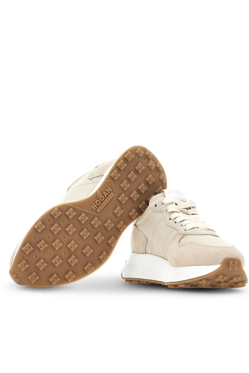 HOGAN Hogan sneakers H641 met witte H Beige