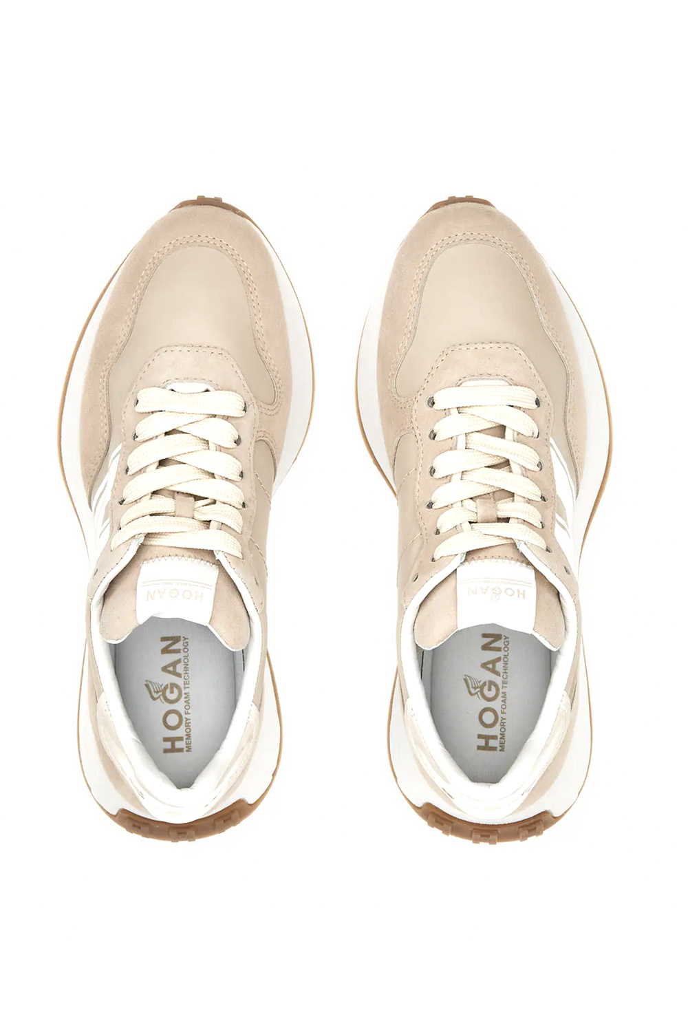 HOGAN Hogan sneakers H641 met witte H Beige