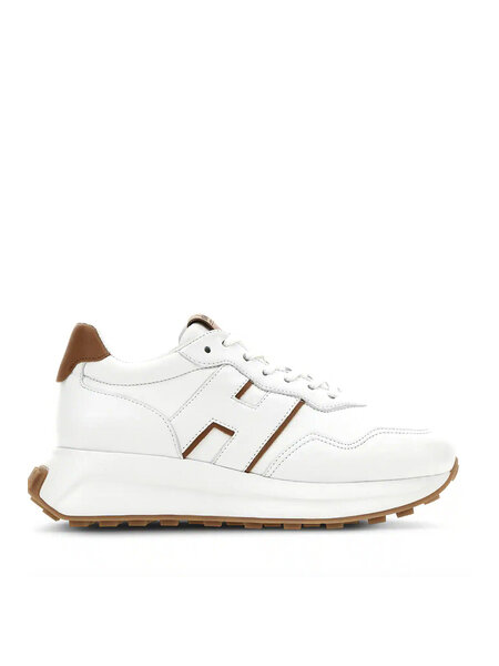 HOGAN Hogan sneakers H641 with cognac brown details White