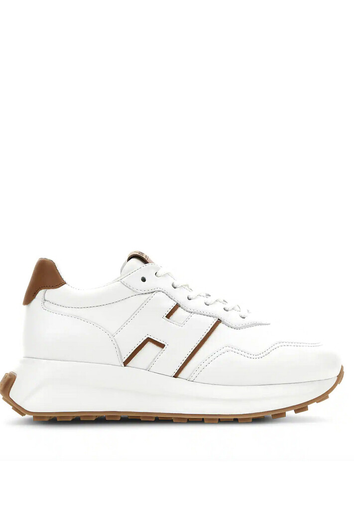 HOGAN Hogan sneakers H641 with cognac brown details White