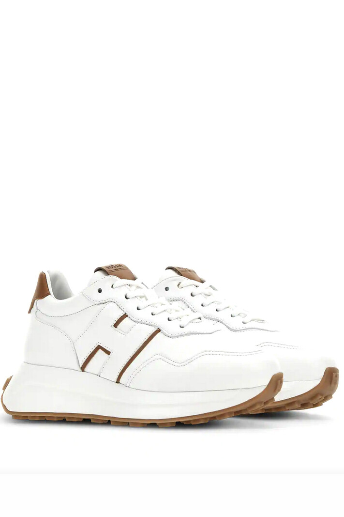 HOGAN Hogan sneakers H641 with cognac brown details White