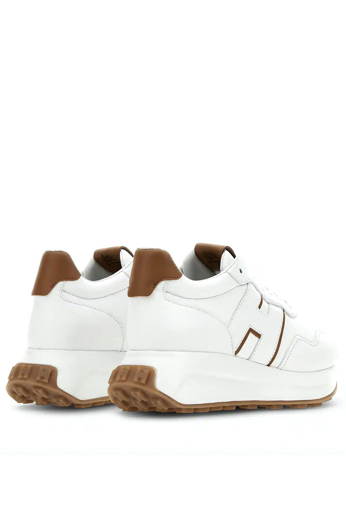 HOGAN Hogan sneakers H641 with cognac brown details White