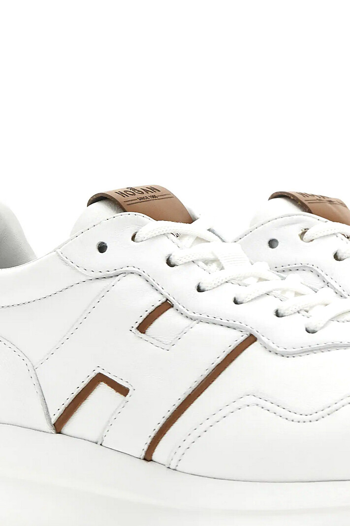 HOGAN Hogan sneakers H641 with cognac brown details White