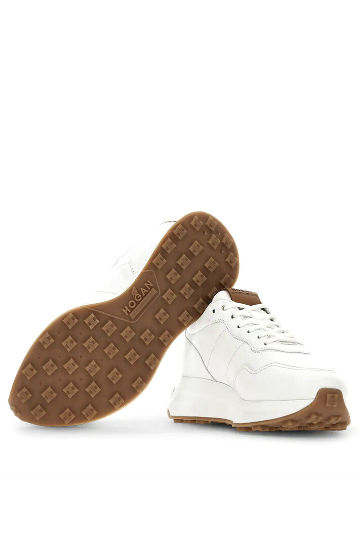 HOGAN Hogan sneakers H641 with cognac brown details White