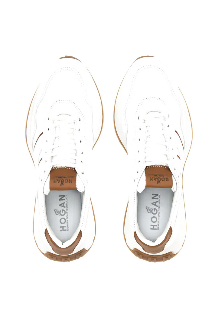 HOGAN Hogan sneakers H641 with cognac brown details White