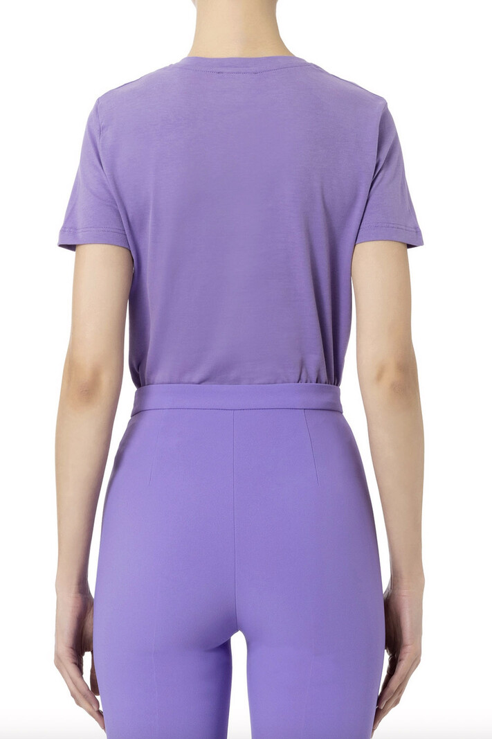 ELISABETTA FRANCHI Elisabetta Franchi tshirt with plate with logo Iris / Purple