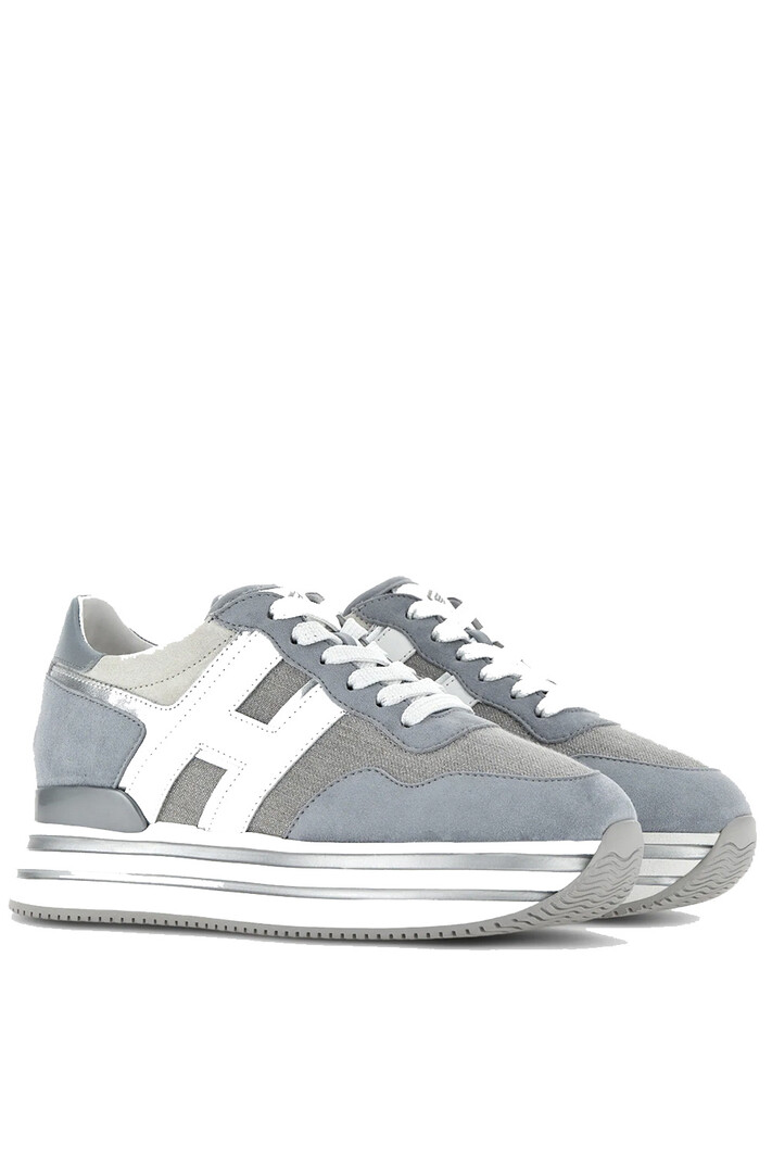 HOGAN Hogan sneaker Midi H222 platforms sneaker Sky Blue / Blauw / Grijs