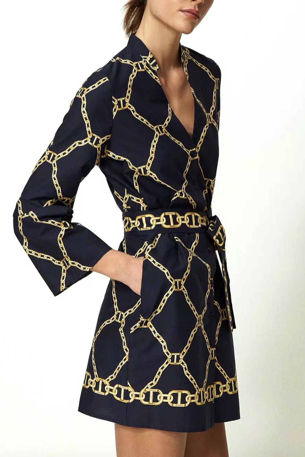 TWINSET Twinset dress with chain print Blue