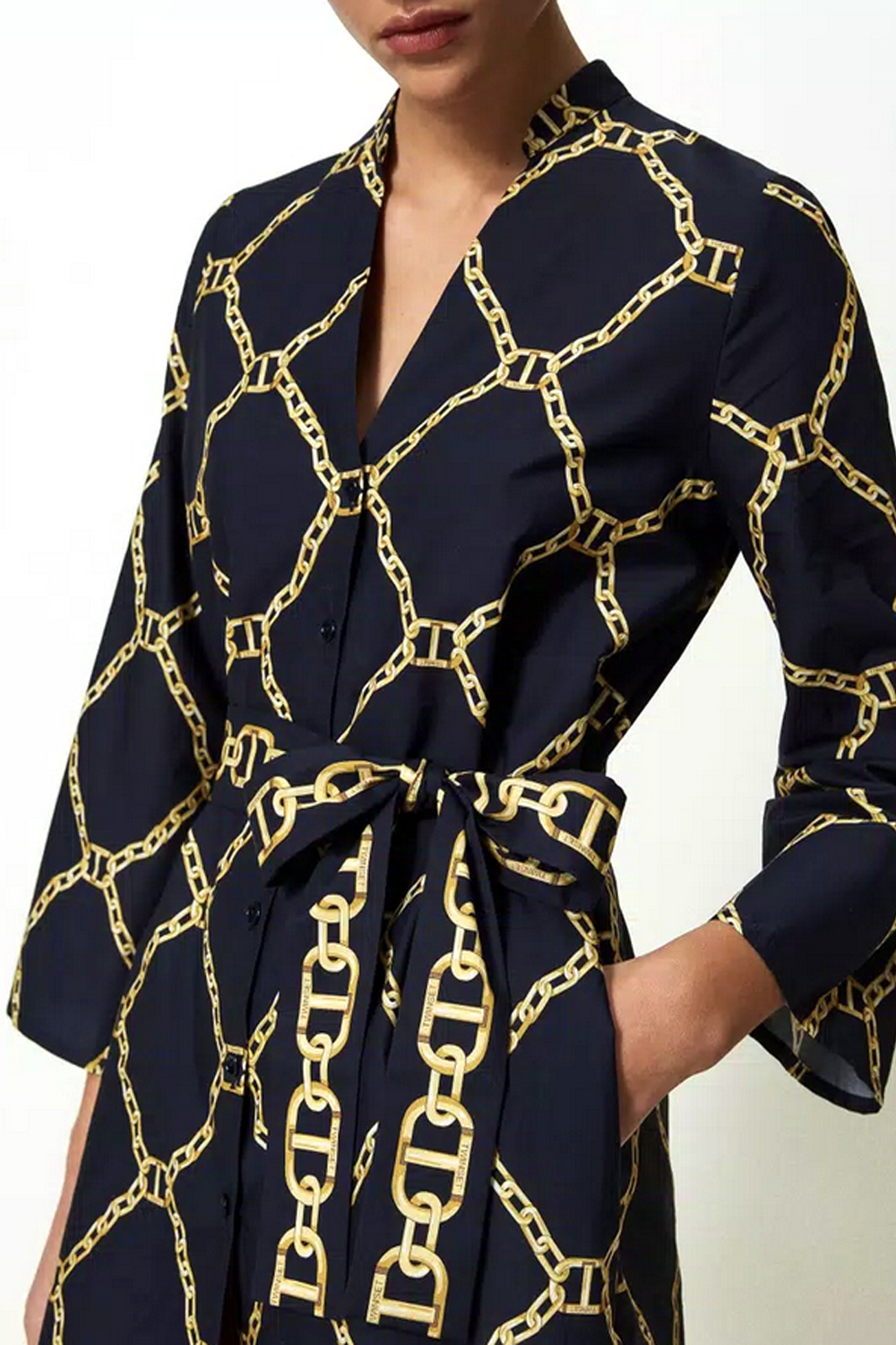 TWINSET Twinset dress with chain print Blue