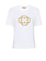 TWINSET Twinset tshirt met ketting logo / chain print in goud Wit