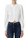 ELISABETTA FRANCHI Elisabetta Franchi cropped blouse with charms and puff sleeve White