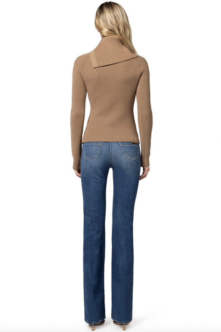 ELISABETTA FRANCHI Elisabetta Franchi jeans flaired met logo plaatje achterzijde Blauw