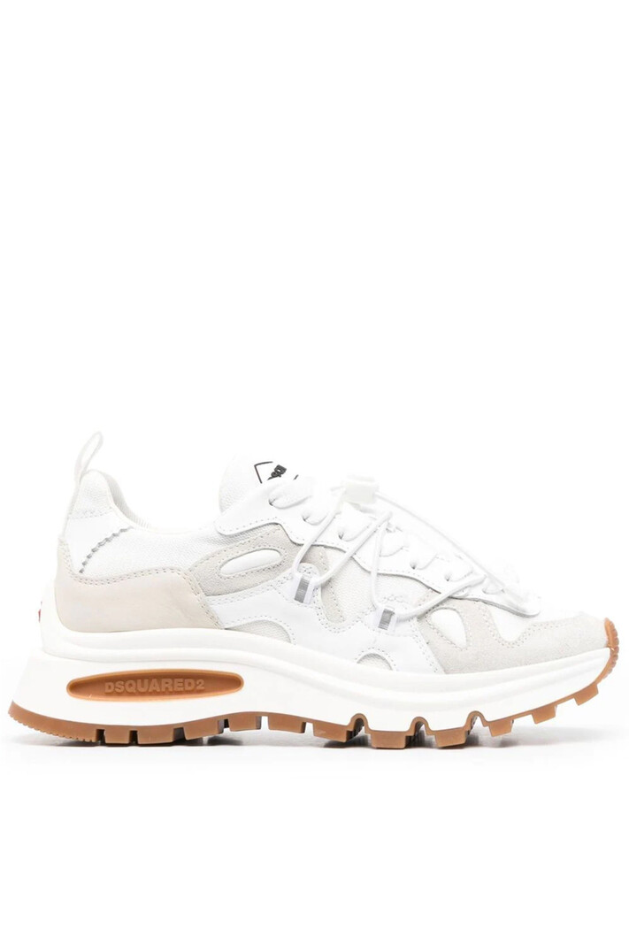 DSQUARED2 Dsquared2 RUN DS2 women sneakers / runner Beige / Wit ( wit plaatje bij veter )