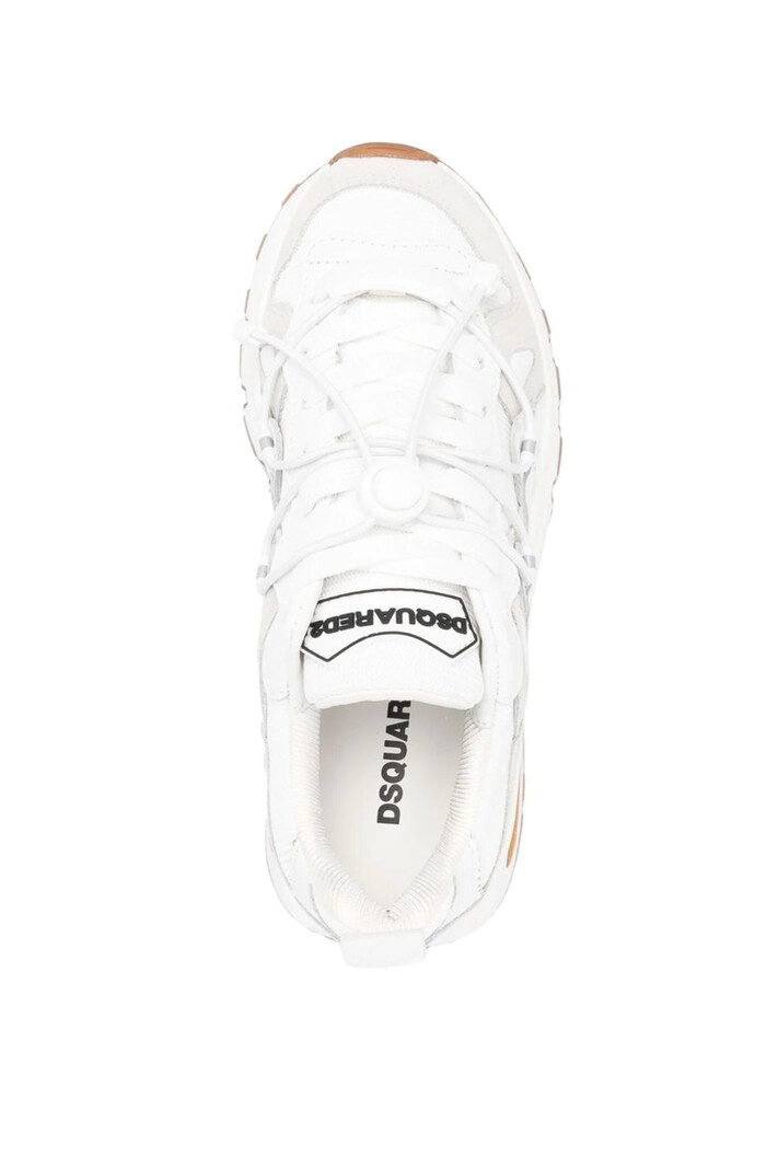 DSQUARED2 Dsquared2 RUN DS2 women sneakers / runner Beige / White ( white plate at lace )