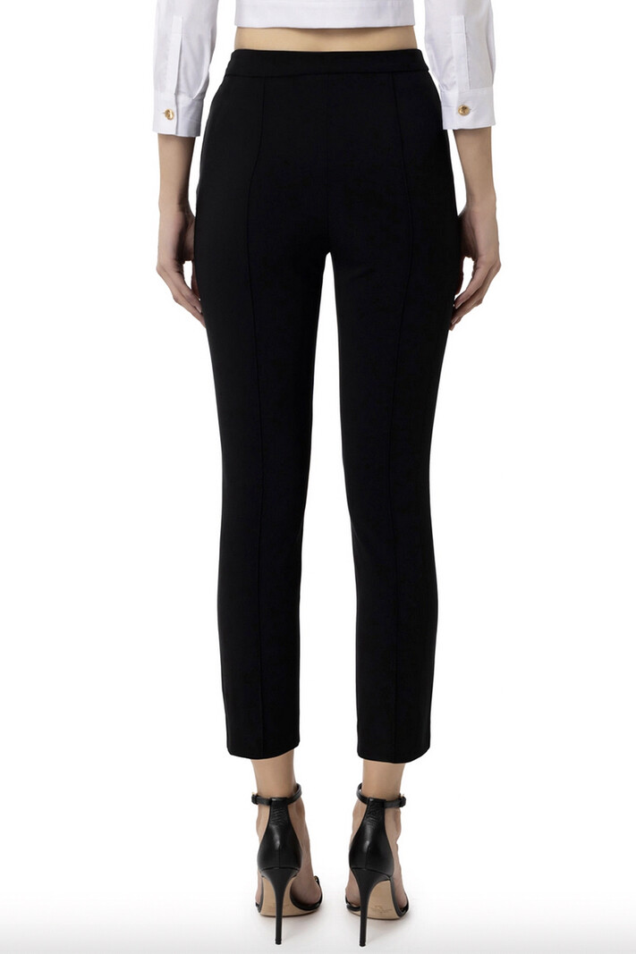 ELISABETTA FRANCHI Elisabetta Franchi pants with stretch and clasp Black