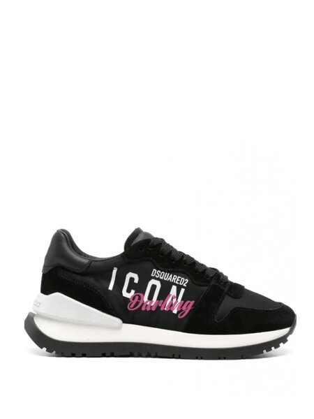 DSQUARED2 Dsquared2 sneakers/runner with pink detail " Darling " Black