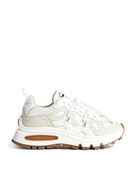 DSQUARED2 Dsquared2 RUN DS2 women sneakers / runner Beige / Wit ( zwart plaatje bij veter )