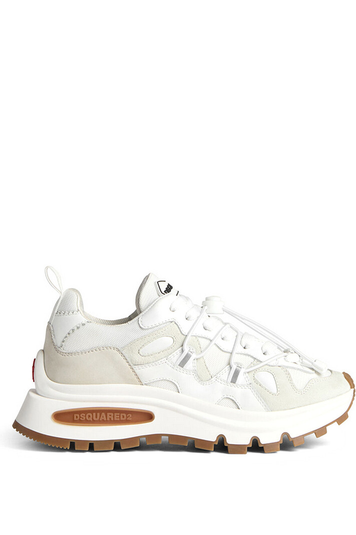 DSQUARED2 Dsquared2 RUN DS2 women sneakers / runner Beige / White ( black plate at lace )