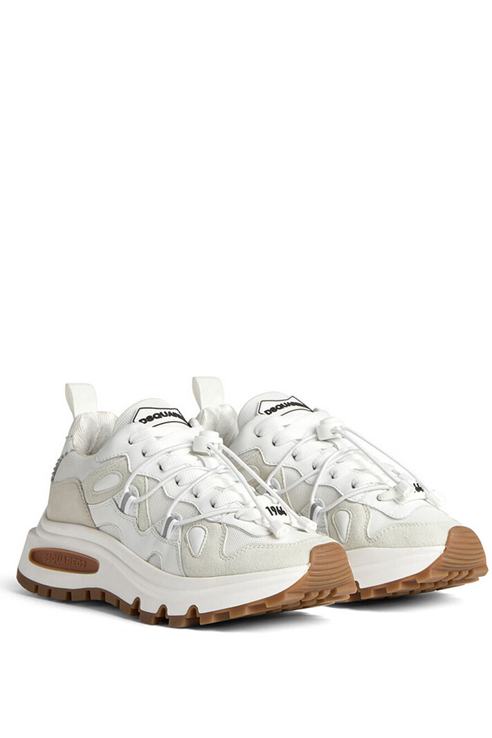 DSQUARED2 Dsquared2 RUN DS2 women sneakers / runner Beige / Wit ( zwart plaatje bij veter )