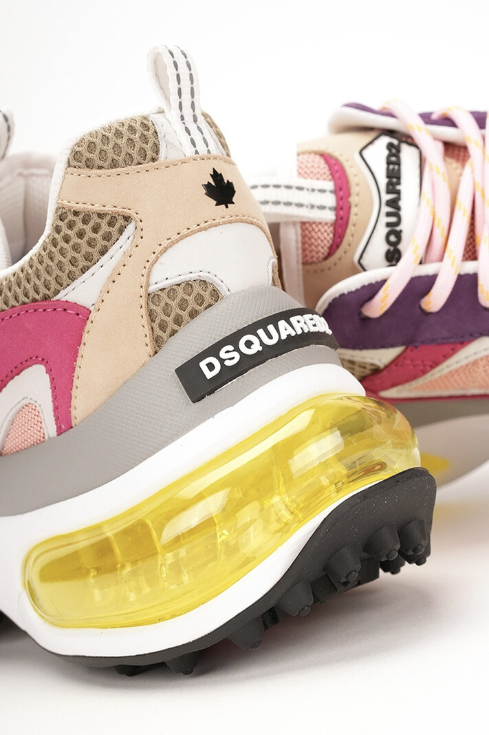 DSQUARED2 Dsquared2 dames Bubble sneaker / runner Fushia roze / Beige