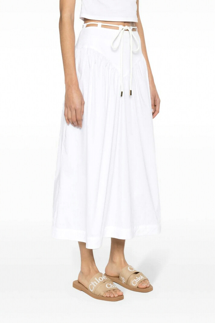 PINKO Pinko mid-length skirt with rope waist White