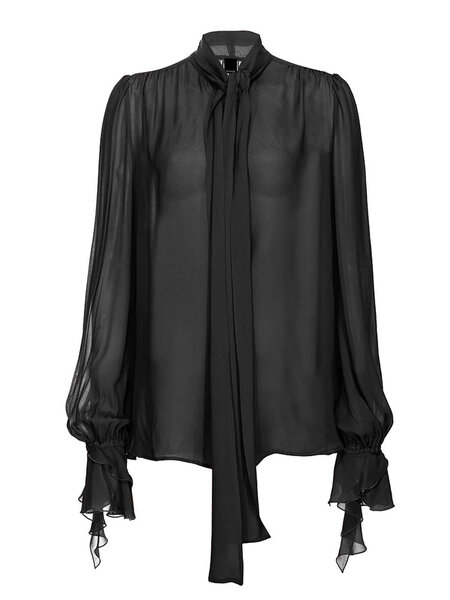 PINKO Pinko blouse with bow and ruffles Black