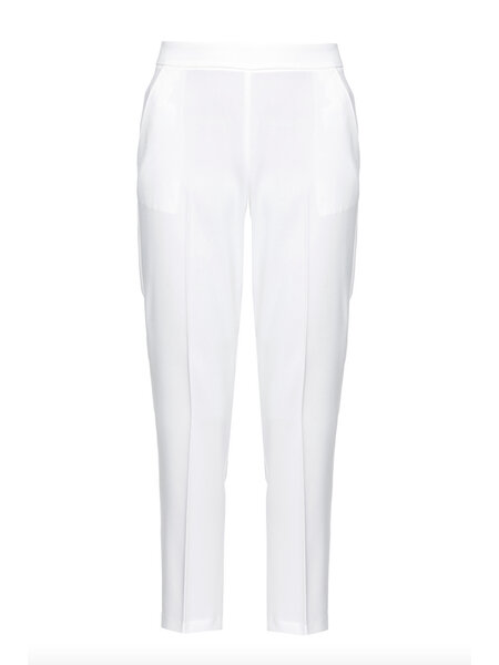 PINKO Pinko pants with stretch crepe with zipper back White