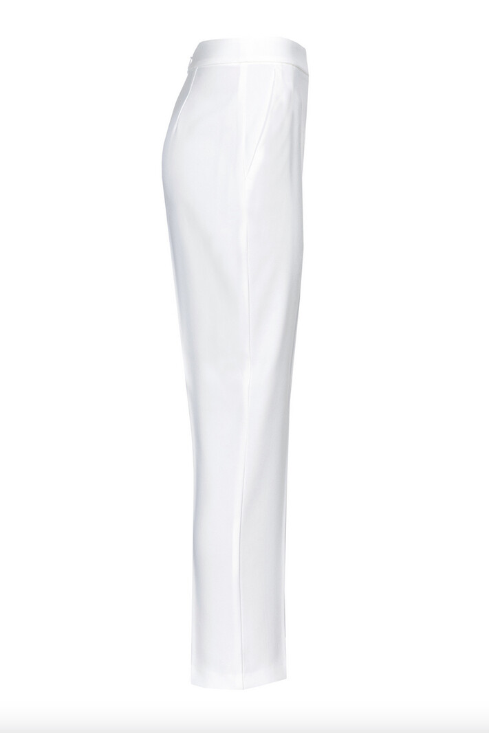 PINKO Pinko pants with stretch crepe with zipper back White