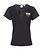 PINKO Pinko V-neck tshirt with rhinestone logo on chest Black