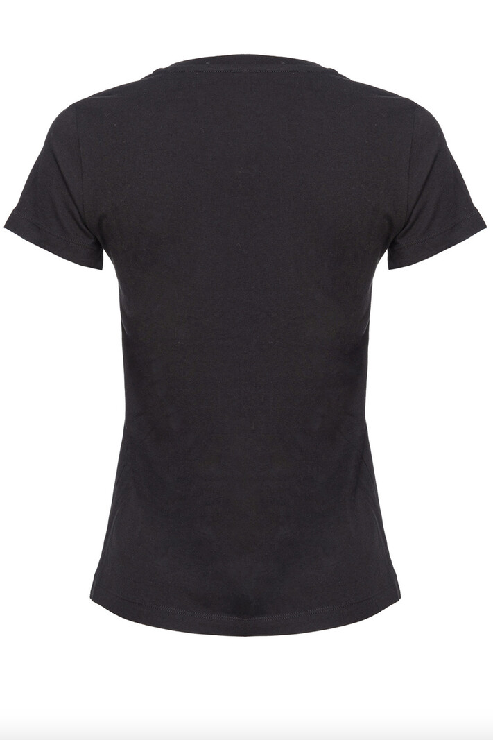 PINKO Pinko tshirt with logo in on chest embroidered Black