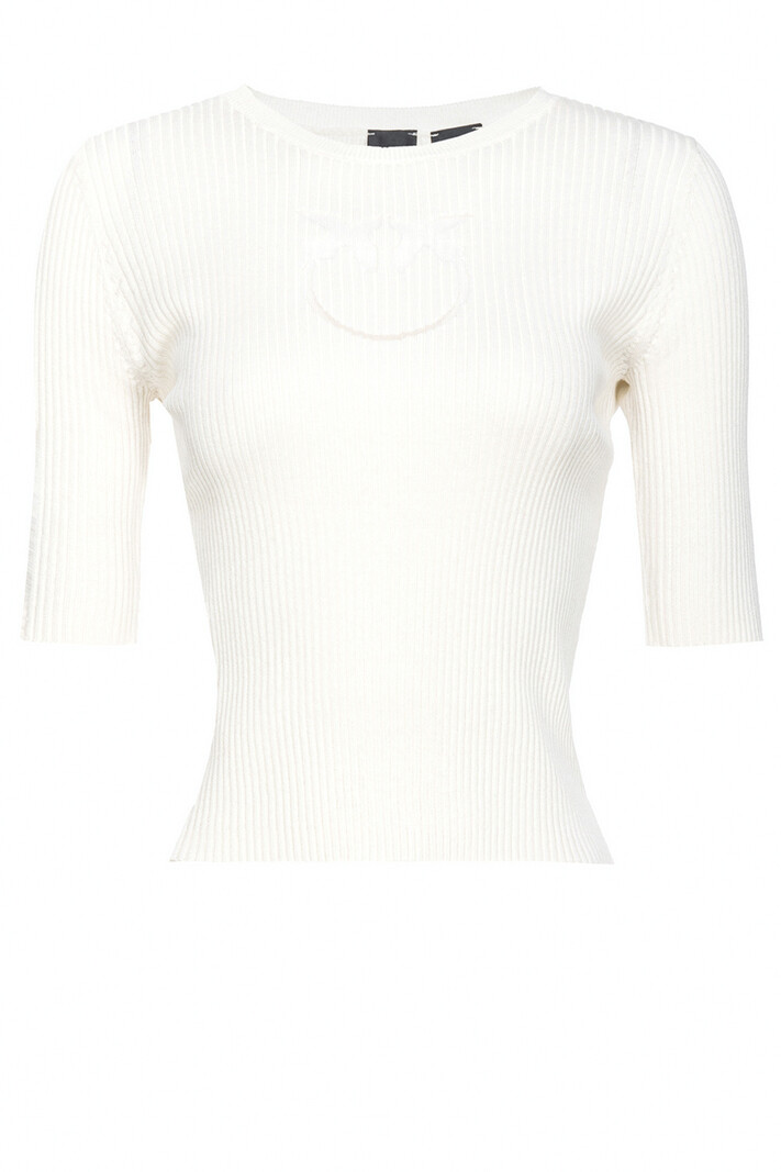 PINKO Pinko gebreide top met transparant logo room Wit