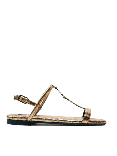 PATRIZIA PEPE Patrizia Pepe sandaal met goud logo  Goud